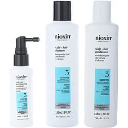 NIOXIN by Nioxin - SET-3 PIECE FULL KIT SYSTEM 3 WITH CLEANSER SHAMPOO 5 OZ & SCALP THERAPY CONDITIONER 5 OZ & SCALP TREATMENT 1.7 OZ