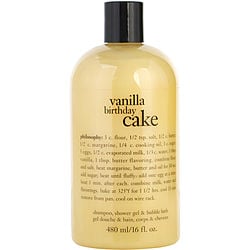 Philosophy by Philosophy - Vanilla Birthday Cake Shampoo, Shower Gel & Bubble Bath  --480ml/16oz