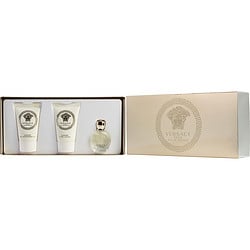 VERSACE EROS POUR FEMME by Gianni Versace - EAU DE PARFUM 0.17 OZ MINI & BODY LOTION 0.8 OZ & SHOWER GEL 0.8 OZ