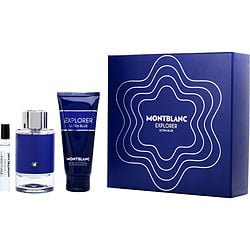 MONT BLANC EXPLORER ULTRA BLUE by Mont Blanc - EAU DE PARFUM SPRAY 3.3 OZ & SHOWER GEL 3.3 OZ & EAU DE PARFUM SPRAY 0.25 OZ MINI