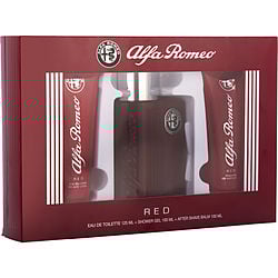 ALFA ROMEO RED by Alfa Romeo - EDT SPRAY 4.2 OZ & AFTERSHAVE BALM 3.4 OZ & SHOWER GEL 3.4 OZ