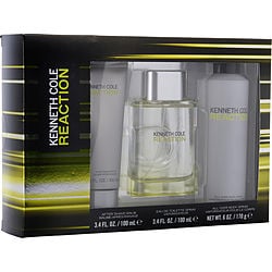 KENNETH COLE REACTION by Kenneth Cole - EDT SPRAY 3.4 OZ & AFTERSHAVE BALM 3.4 OZ & ALL OVER BODY SPRAY 6 OZ