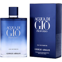 ACQUA DI GIO PROFONDO by Giorgio Armani - EAU DE PARFUM SPRAY REFILLABLE 6.7 OZ