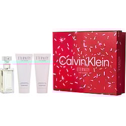 ETERNITY by Calvin Klein - EAU DE PARFUM SPRAY 1.7 OZ & BODY LOTION 3.4 OZ & SHOWER GEL 3.4 OZ