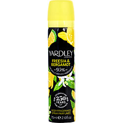 YARDLEY FREESIA & BERGAMOT by Yardley - BODY SPRAY 2.5 OZ