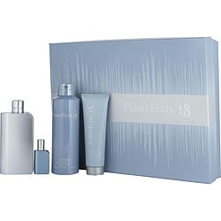 PERRY ELLIS 18 by Perry Ellis - EDT SPRAY 3.4 OZ & HAIR & BODY WASH 3 OZ & BODY SPRAY 6.0 OZ & EDT SPRAY 0.25 OZ MINI