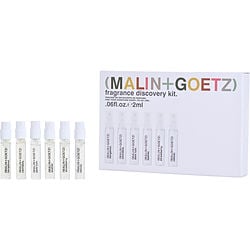 MALIN+GOETZ VARIETY by Malin + Goetz - FRAGRANCE DISCOVERY KIT WITH BERGAMOT & CANNABIS & DARK RUM & LEATHER & STRAWBERRY & VETIVER AND ALL ARE EAU DE PARFUM SPRAY 0.06 OZ MINI