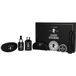 LOVERY by Lovery - BEARD GROWTH KIT: GROWTH OIL 1 OZ & BEARD BALM 0.7 OZ & BEARD WASH 2 OZ & DERMA ROLLER & BOAR BRISTLE BRUSH & WOODEN COMB & E-BOOK & GIFT BOX